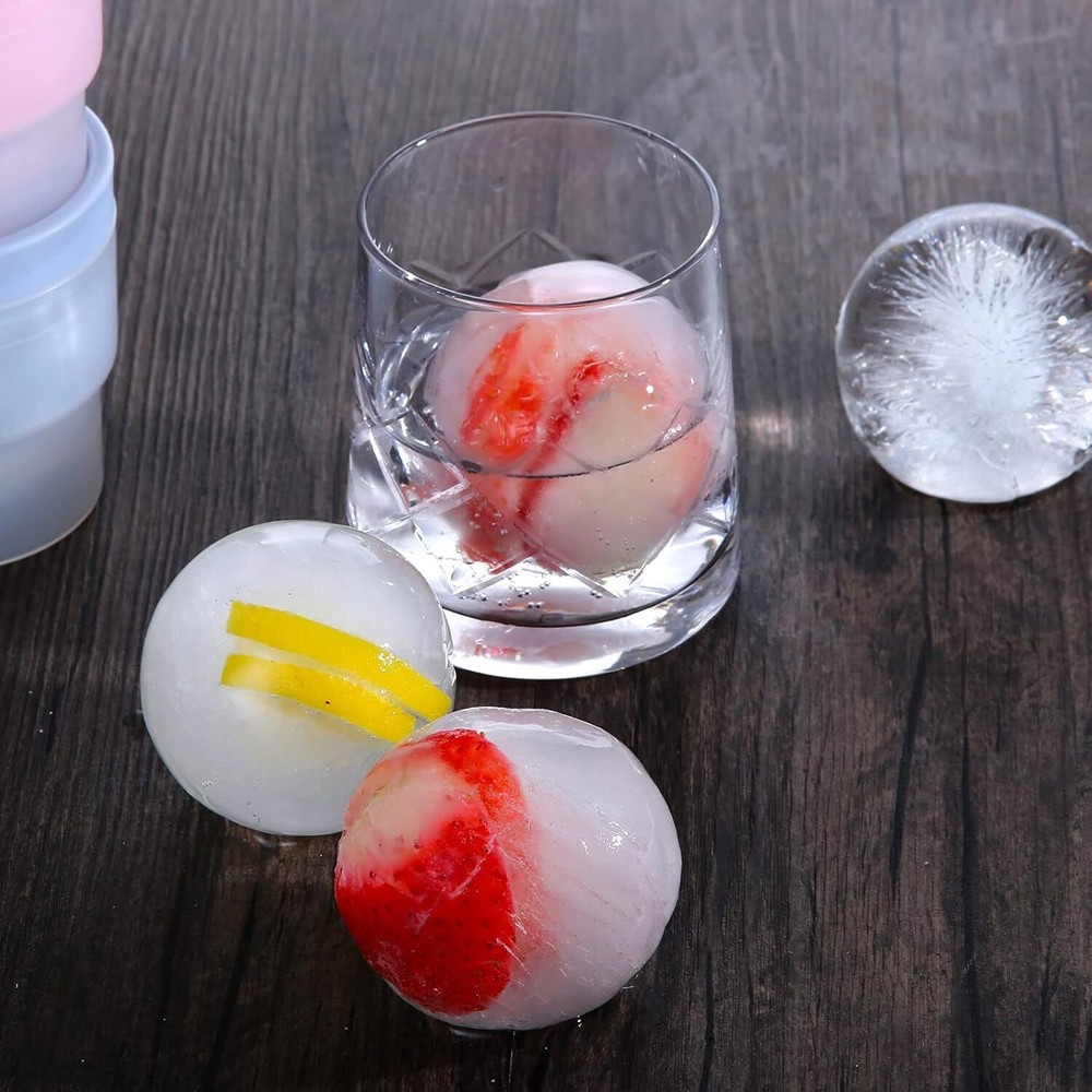 Slow-Melting Stackable Large Ice Cube Mold Maker For Whisky Cocktails Beverage
