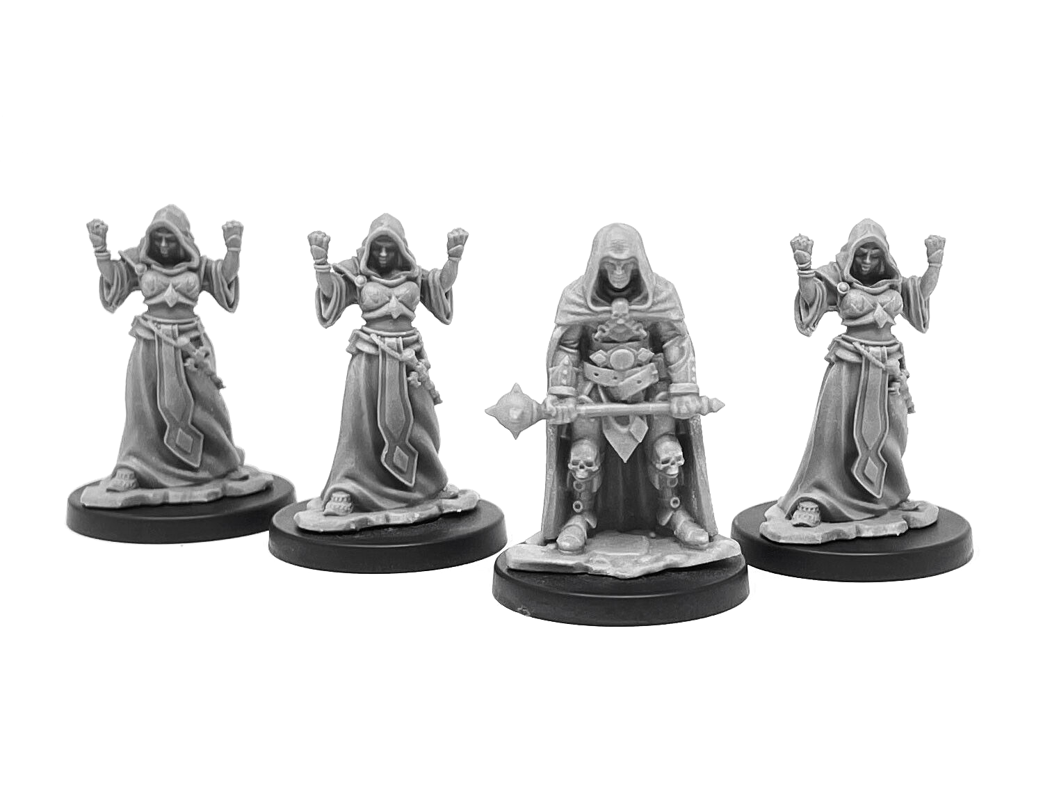 Priest Inquisitor and Cultist Set D&D DnD Miniatures Minis 28mm RPG Human Evil