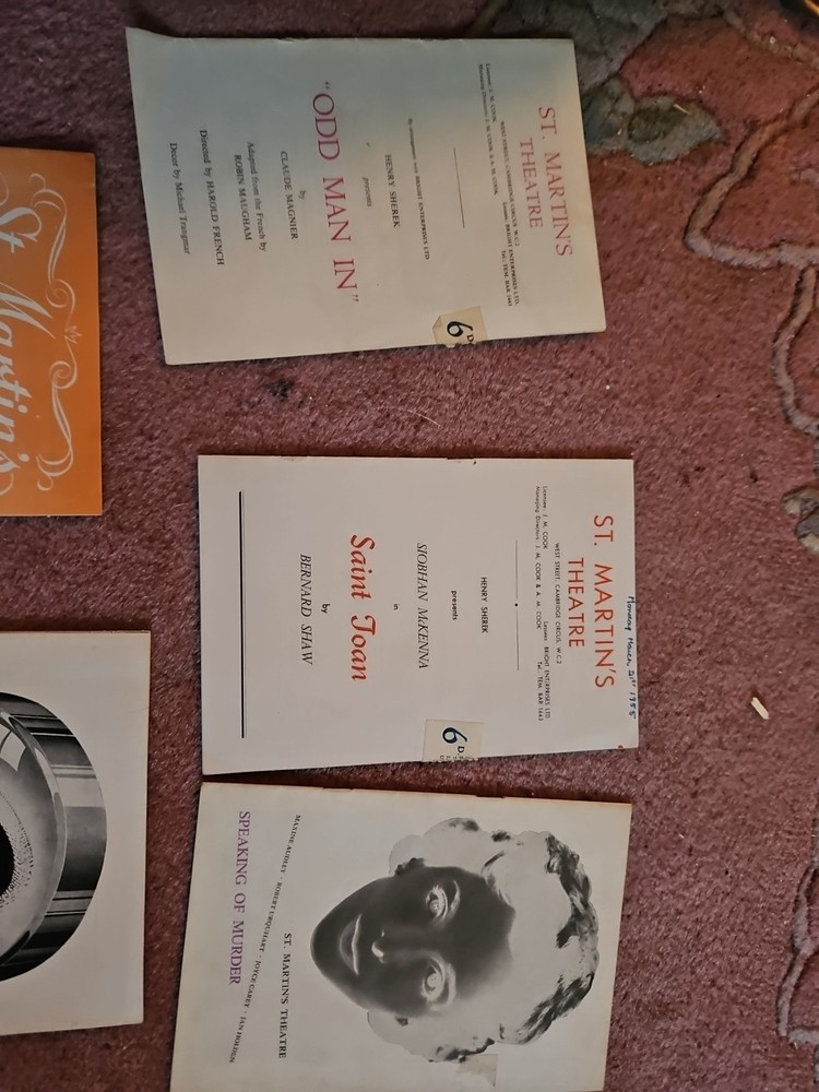 5 'St. Martin's' Theatre Programmes
