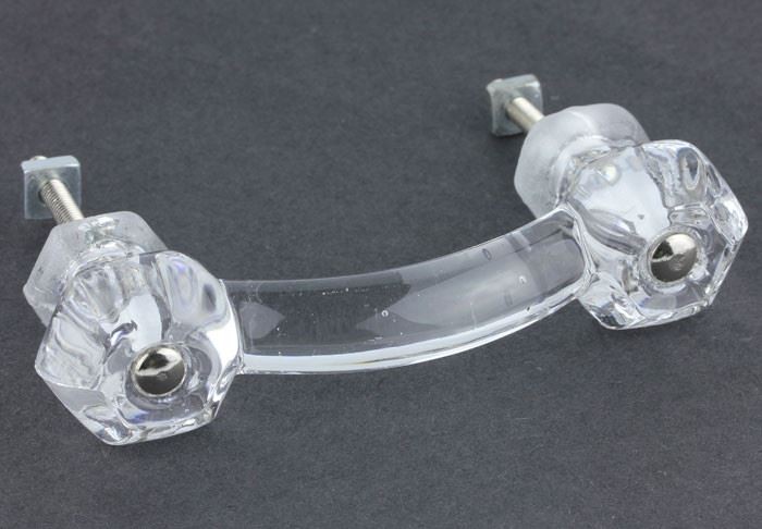 3" Antique Glass Pull Clear