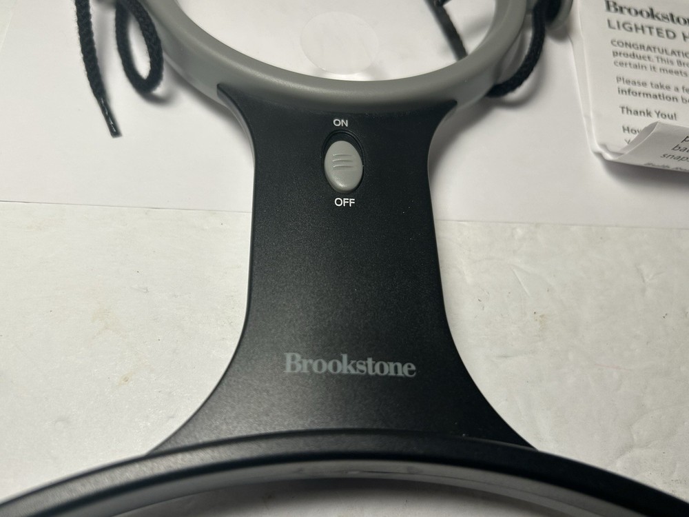 Brookstone Lighted Hands Free Magnifier