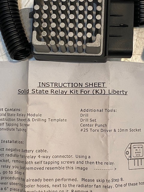 Solid State Relay Module Kit for KJ Liberty 0910