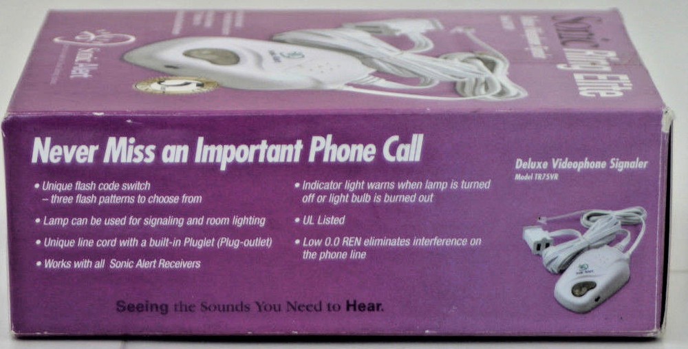 Sonic Alert Ring Elite TR75VR Deluxe Videophone Signaler & Transmitter