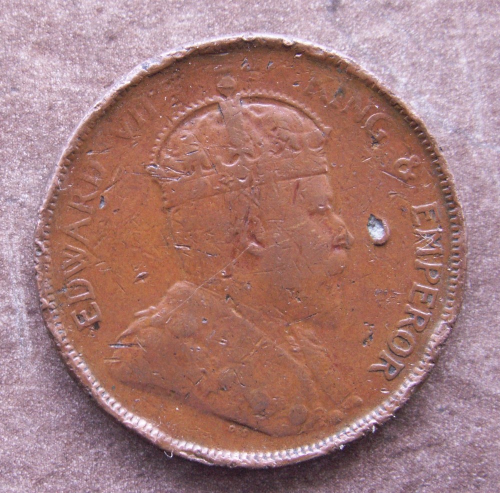 STRAITS SETTLEMENTS ONE CENT 1908