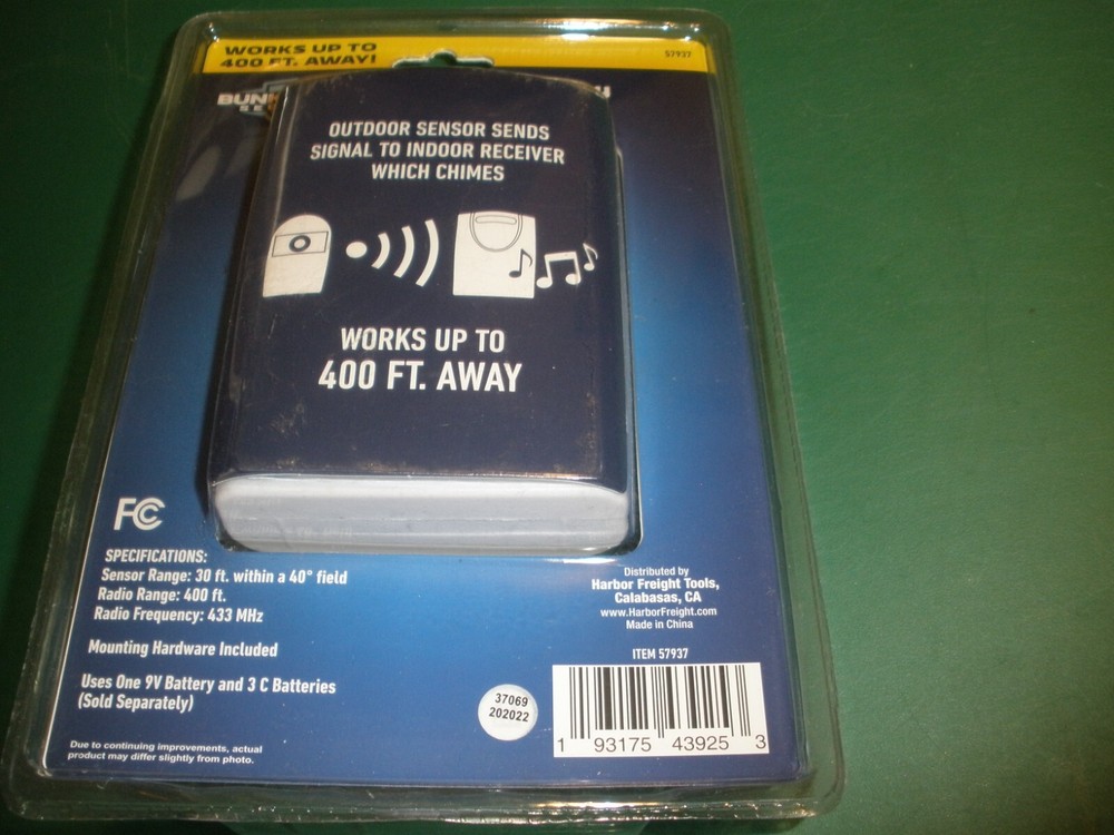 New BUNKER HILL SECURITY Wireless Security Alert System #57937 (T80)