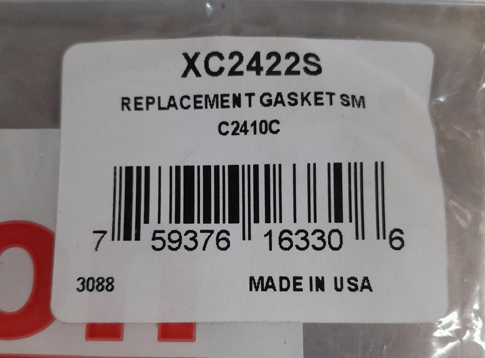 San Jamar XC2422S Small EZ-Fit Replacement Gasket 3 Piece