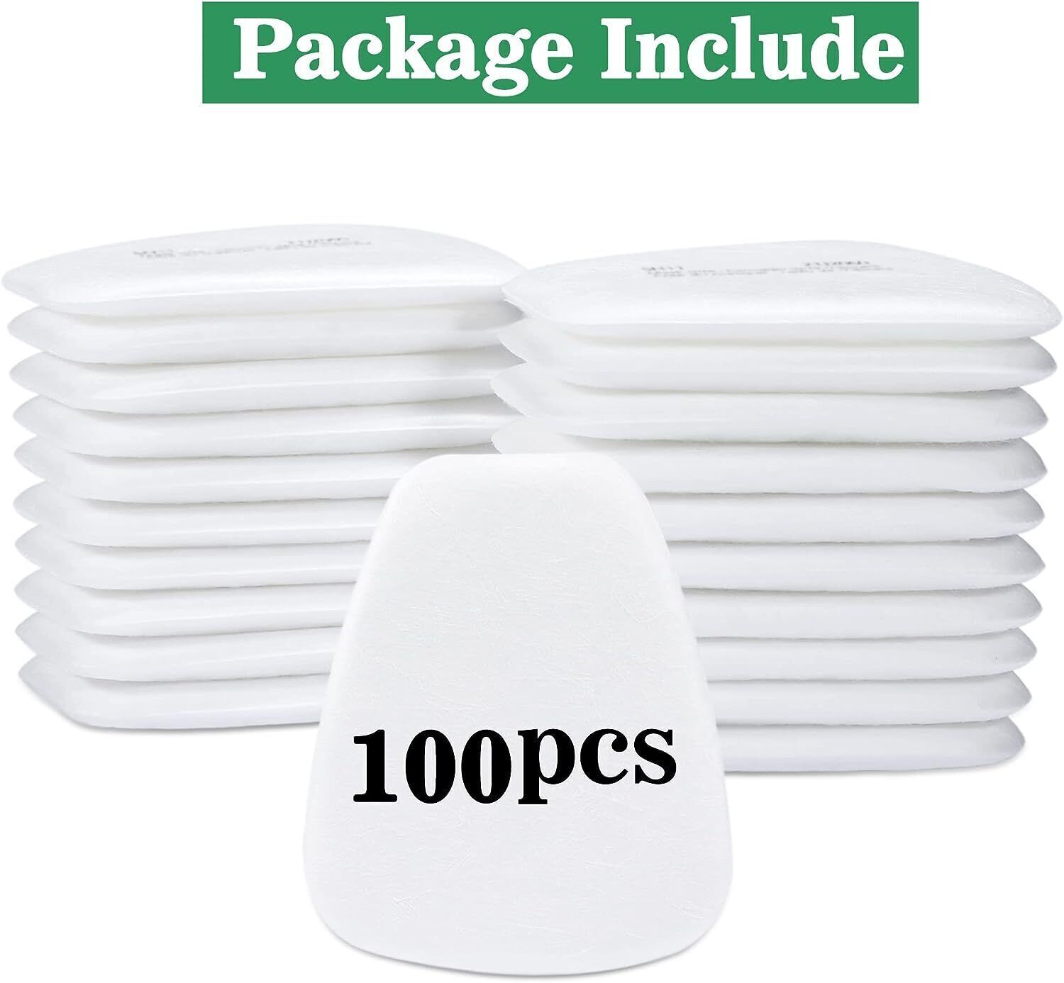 100pcs 5N11 Cotton Filter Replacement For 6100 6200 6800 7502 Respirator Filters