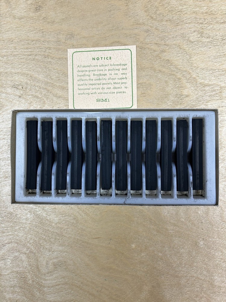 12 Square Charcoal Pastels SMi