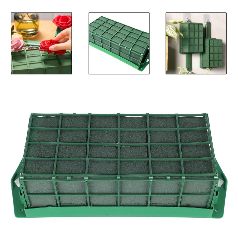 Rectangular Floral Foam Cage with Replaceable Foam for Fresh Artificial Flowers