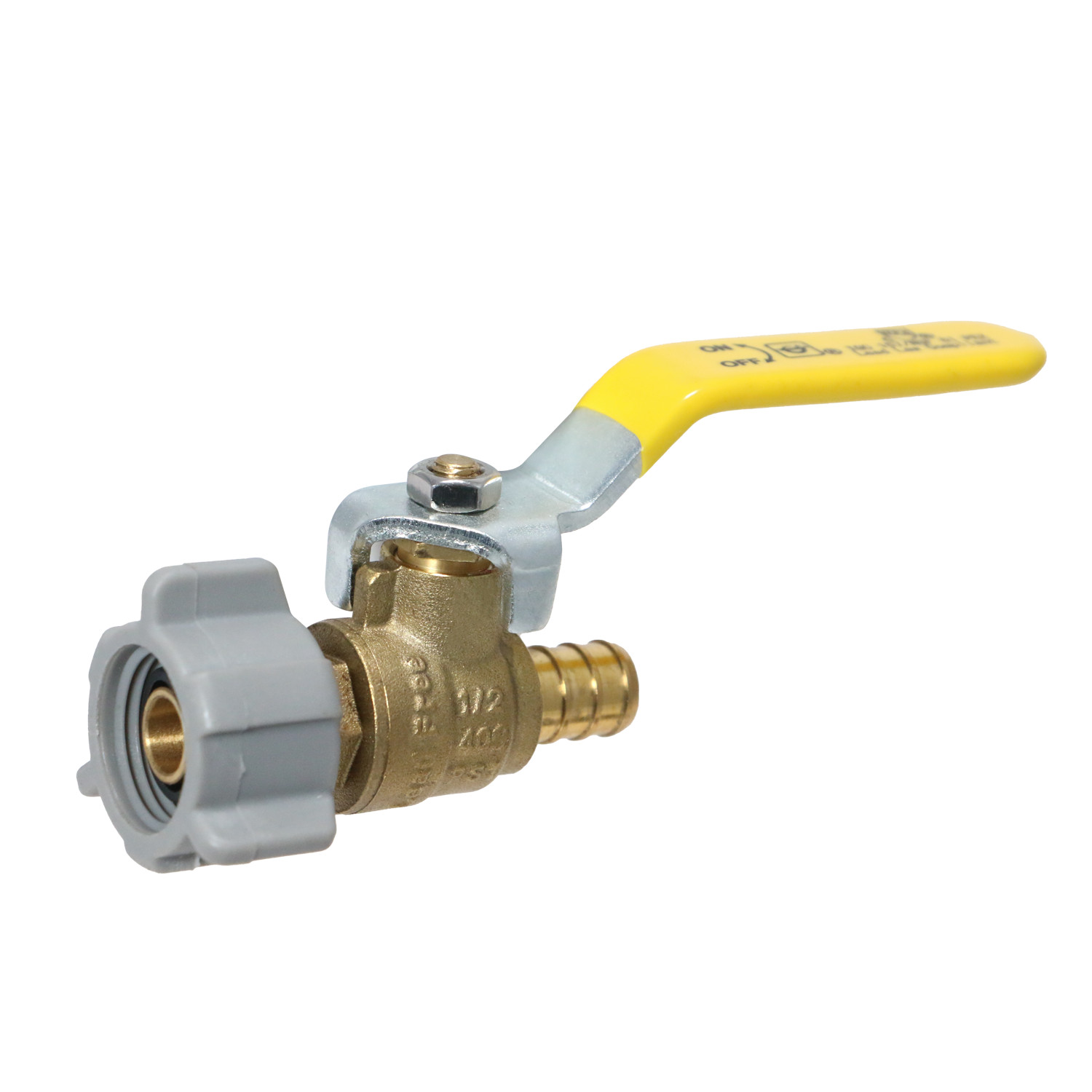 1 Pack XFITTING 1/2" PEX-B x 1/2" Female NPT Swivel Ball Valve, Lead Free Brass