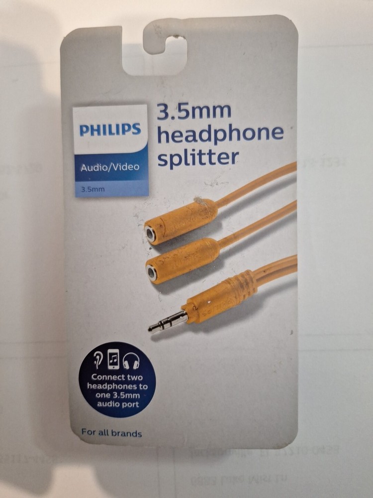 Philips 3.5mm Headphone Splitter Orange