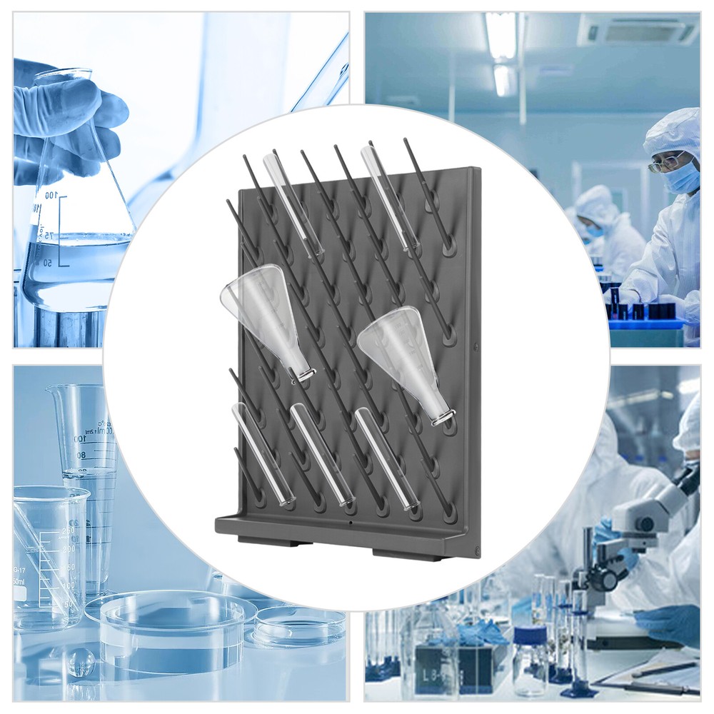 Grey Lab Removable Glassware Drying Rack Bottle Drying Rack PP Draining Rack