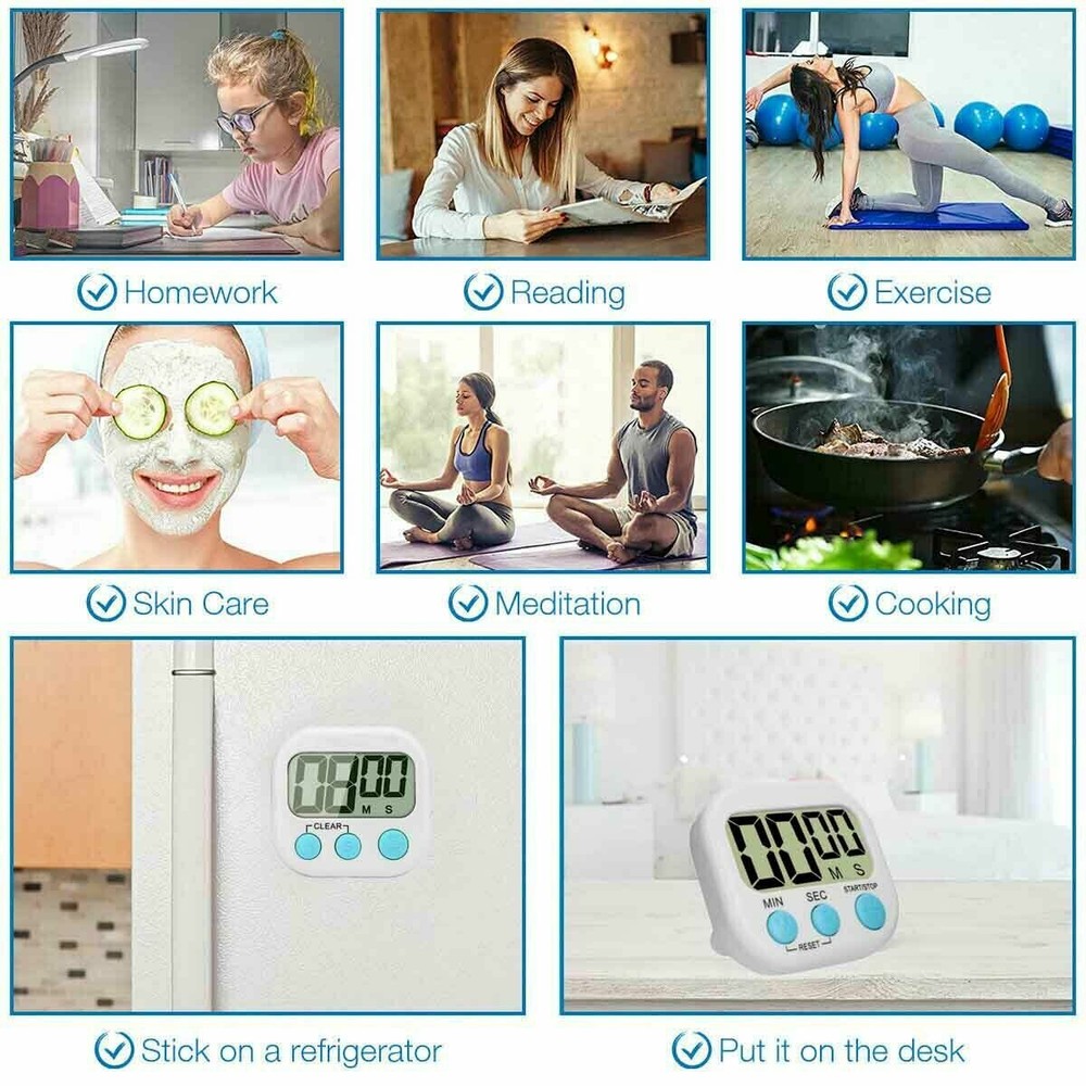 Timer Home Office Kitchen Soup Countdown Clear Loud Loud Alarm