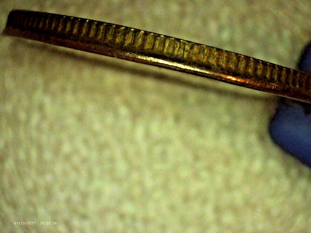 1989-P Roosevelt dime collar/rim error. 450