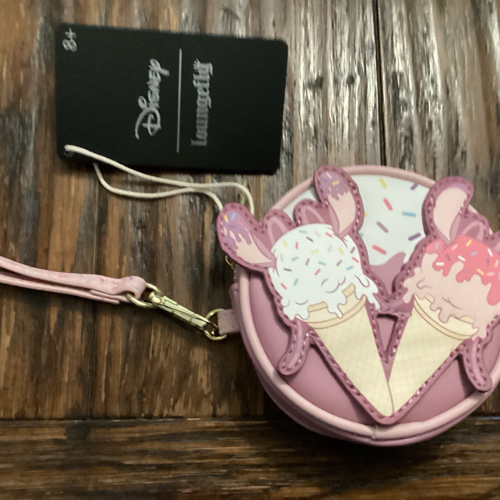 Loungefly Disney Stitch & Angel Ice Cream Cone Wristlet Coin Purse