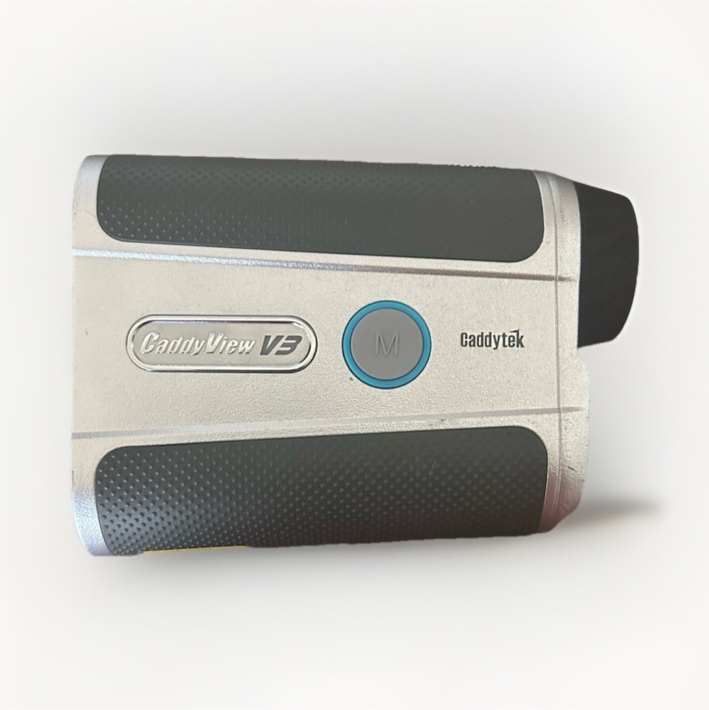 Caddytek CaddyView V3 Golf Rangefinder Silver Black Button Laser Lightly Used