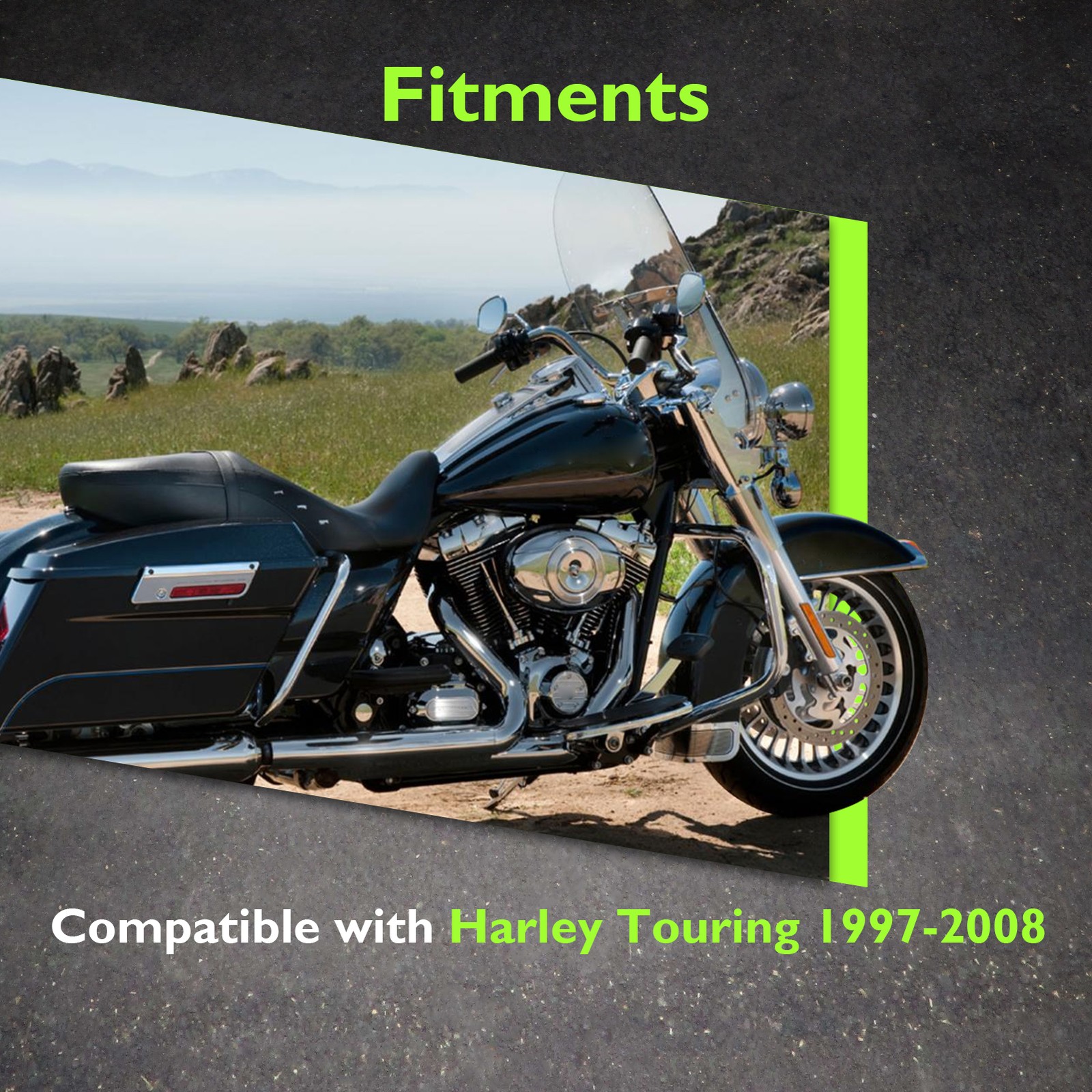 Tall Sissy Bar Backrest For Harley Touring Road King Electra Street Glide FLHT