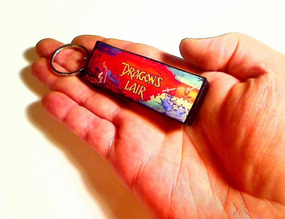 Dragon's Lair Arcade Marquee Coin Door accessory Keychain