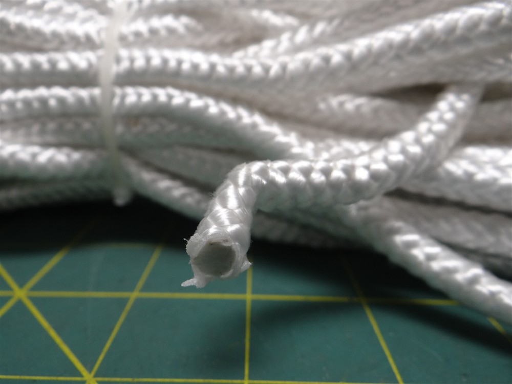 1/4" Diameter X 100' White Solid Braided Nylon Rope Lightweight Durable Marine
