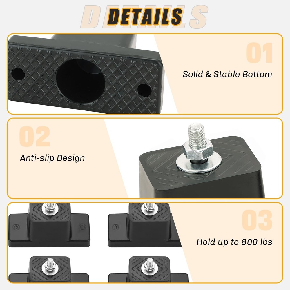4Pack Rubber Vibration Isolator Mounting Bracket, Air Conditioner Mounting Br...