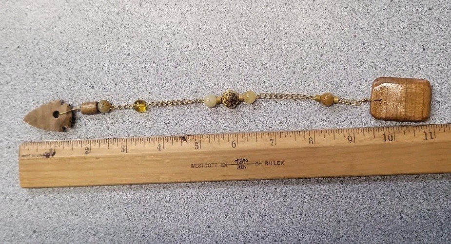CHERRY ARROW Dowsing Pendulum 1st Chakra Root, 2nd Sacral, 3rd Solar Plexus Lion