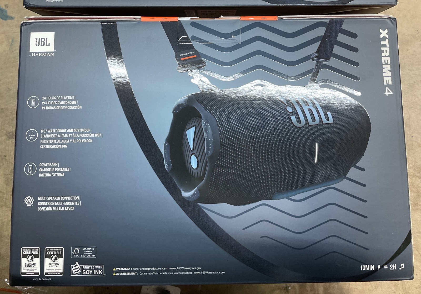 JBL Xtreme 4 Portable Bluetooth Speaker - Blue - JBLXTREME4BLUAM