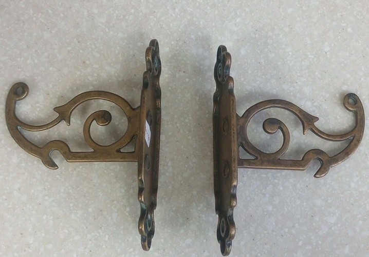 Vintage Brass & Wood Toilet Paper Holder Vintage Made In Italy Brass TP Holder