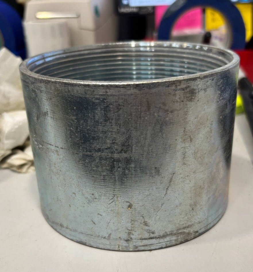 Conduit Coupling 4" Steel Galv Rigid Fitting