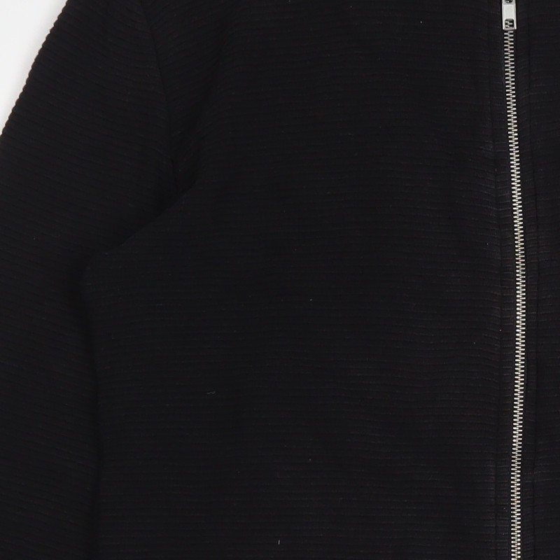 Next Men's Black Medium Basic Jacket 100% Cotton Zip Up Casual Bomber