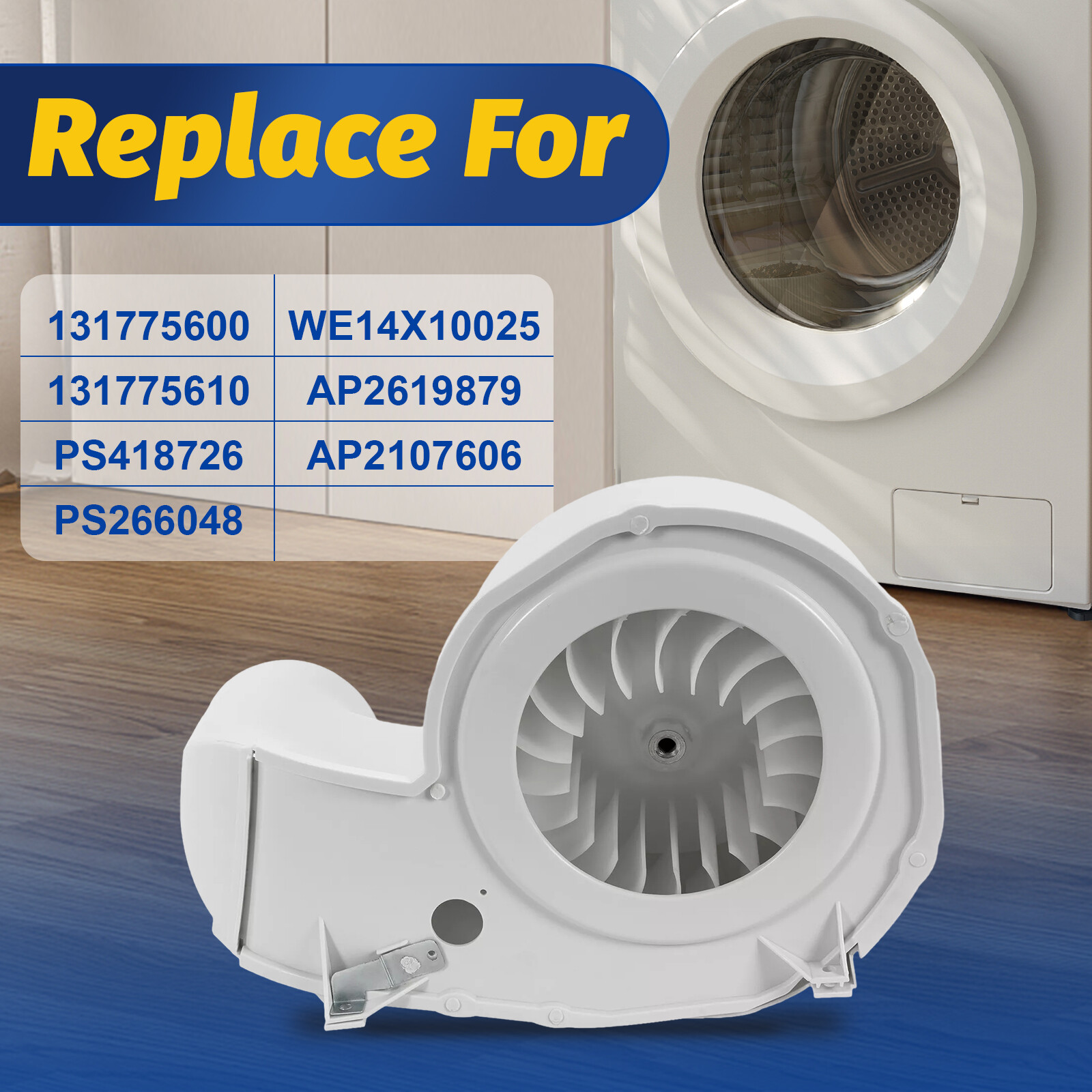 #131775600 Blower Wheel Housing Assembly For Frigidaire, Kenmore, Sears Dryer