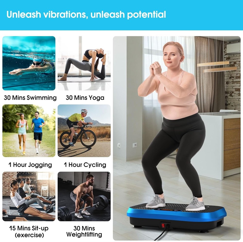 Vibration Plate Exercise Machine Lymphatic Drainage,Power Vibrate Stand Shake