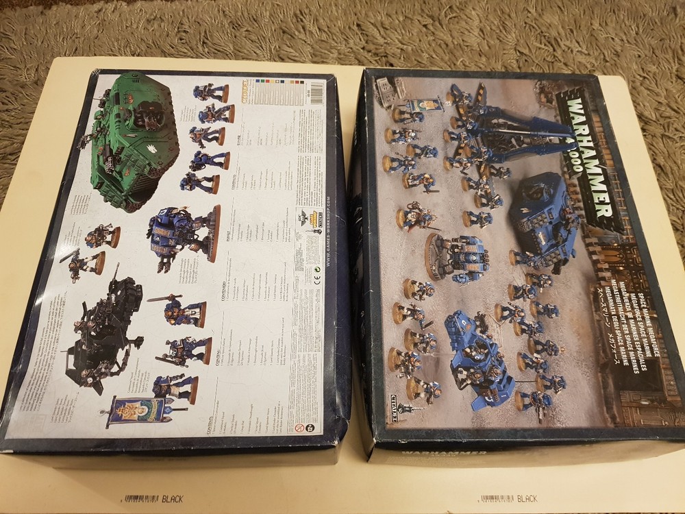 Warhammer 40,000 40K Space Marine Megaforce EMPTY BOX ONLY + Some Model Sheets