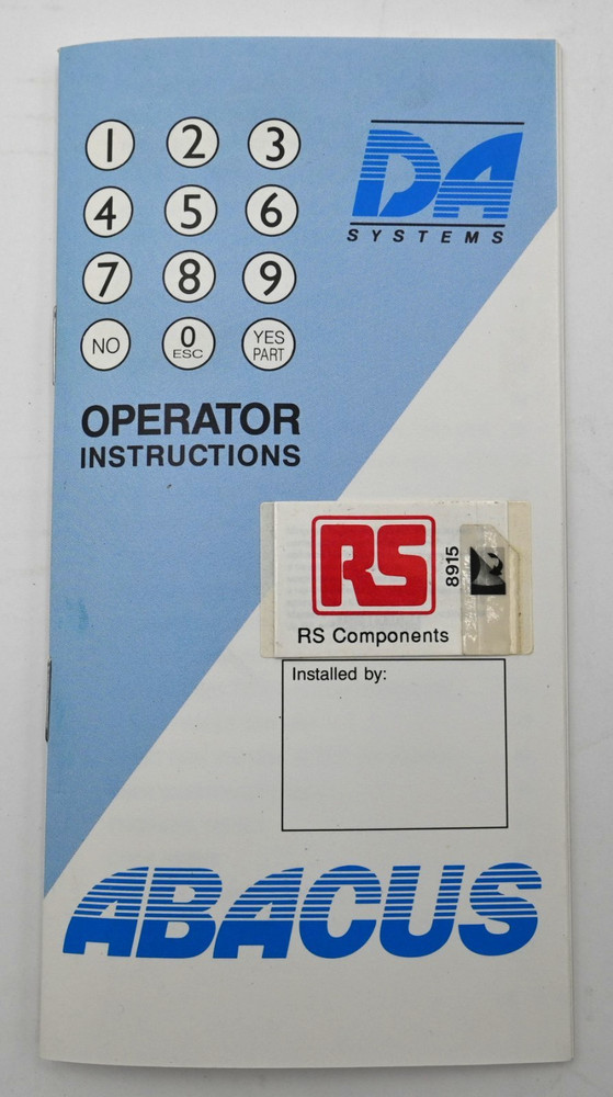 DA SYSTEMS ABACUS 6P SECURITY CONTROL PANEL 238131