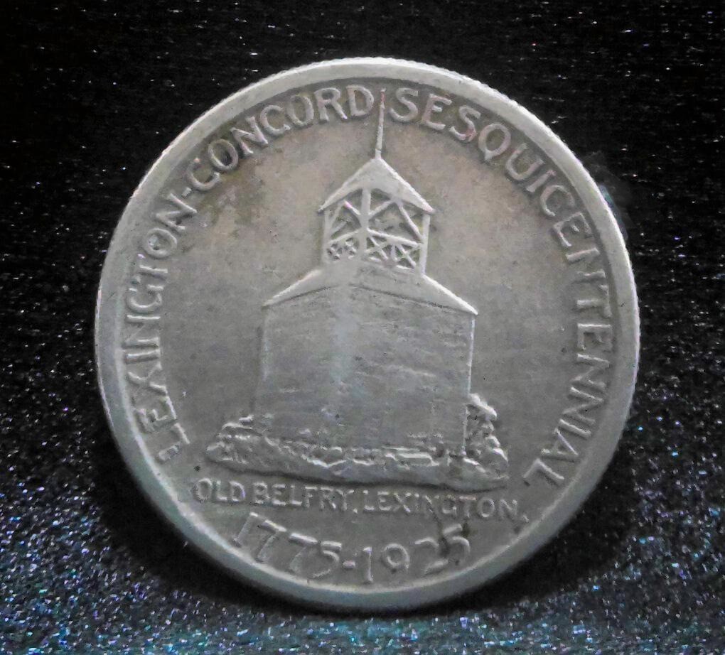 1925 Lexington Concord Sesquicentennial Silver Commemorative Half Dollar XF