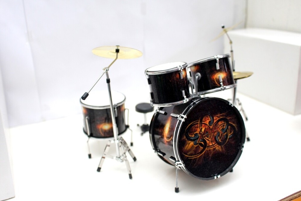 Miniature Drum Set Kit Slayer Mini Replica Drum Set 1/6