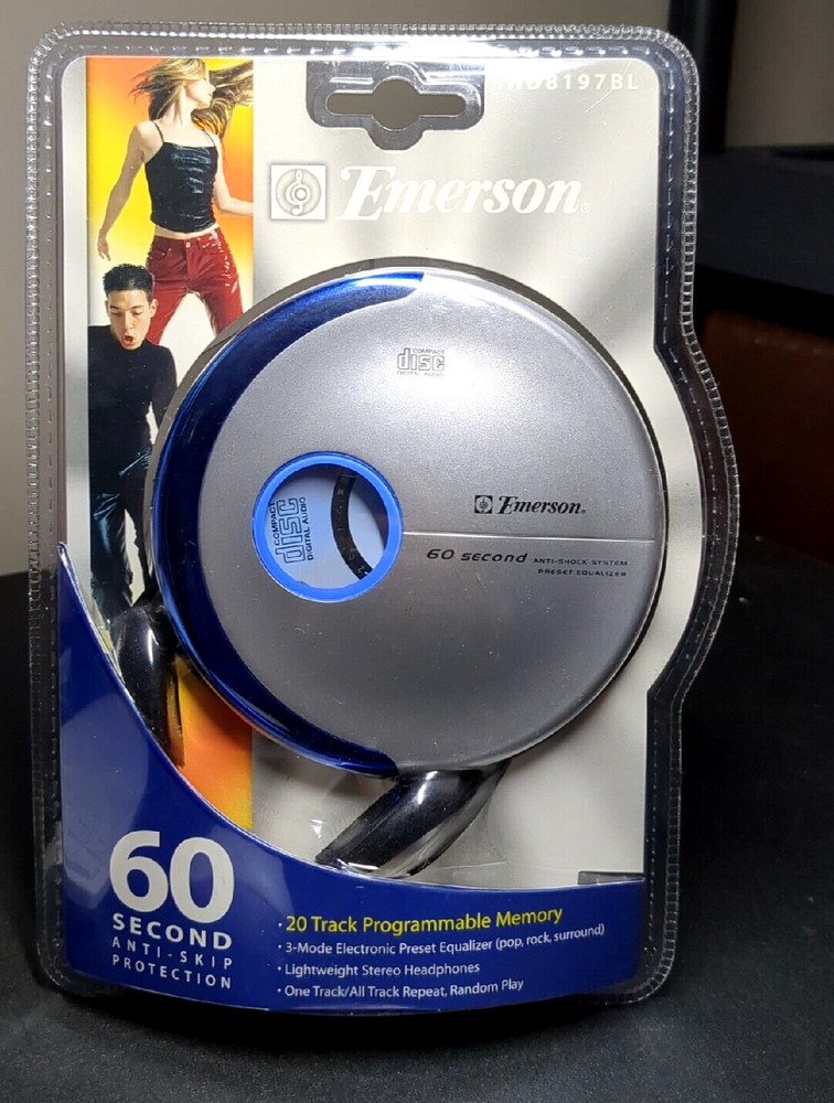 NEW Emerson HD8197BL 20 Track Programmable Memory CD Player 60 second Anti-skip
