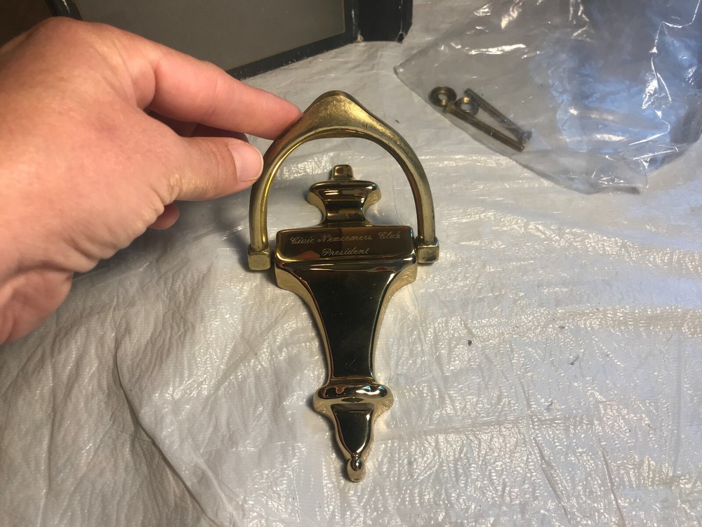 Solid Brass Forged Door Knocker ~ Engraved