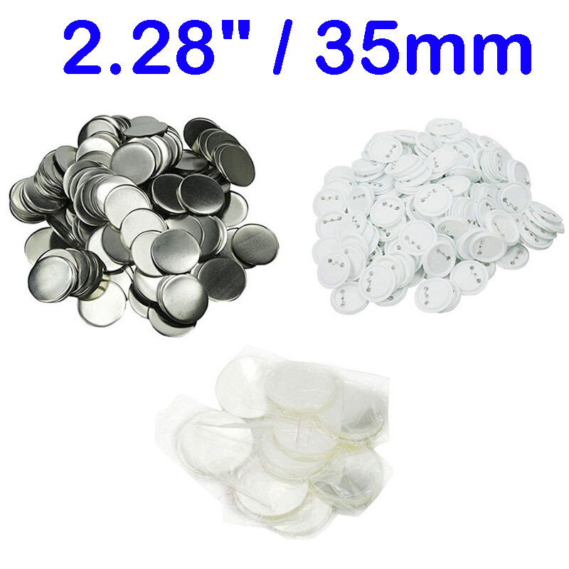 100Pcs 2.28"/58mm Blank ABS Pin Badge Button Supplies for Button Maker Machine