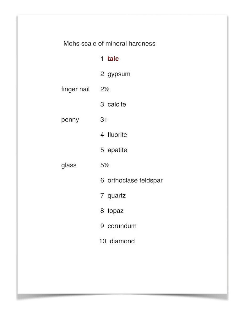talc - soft white talc - hand/display specimen