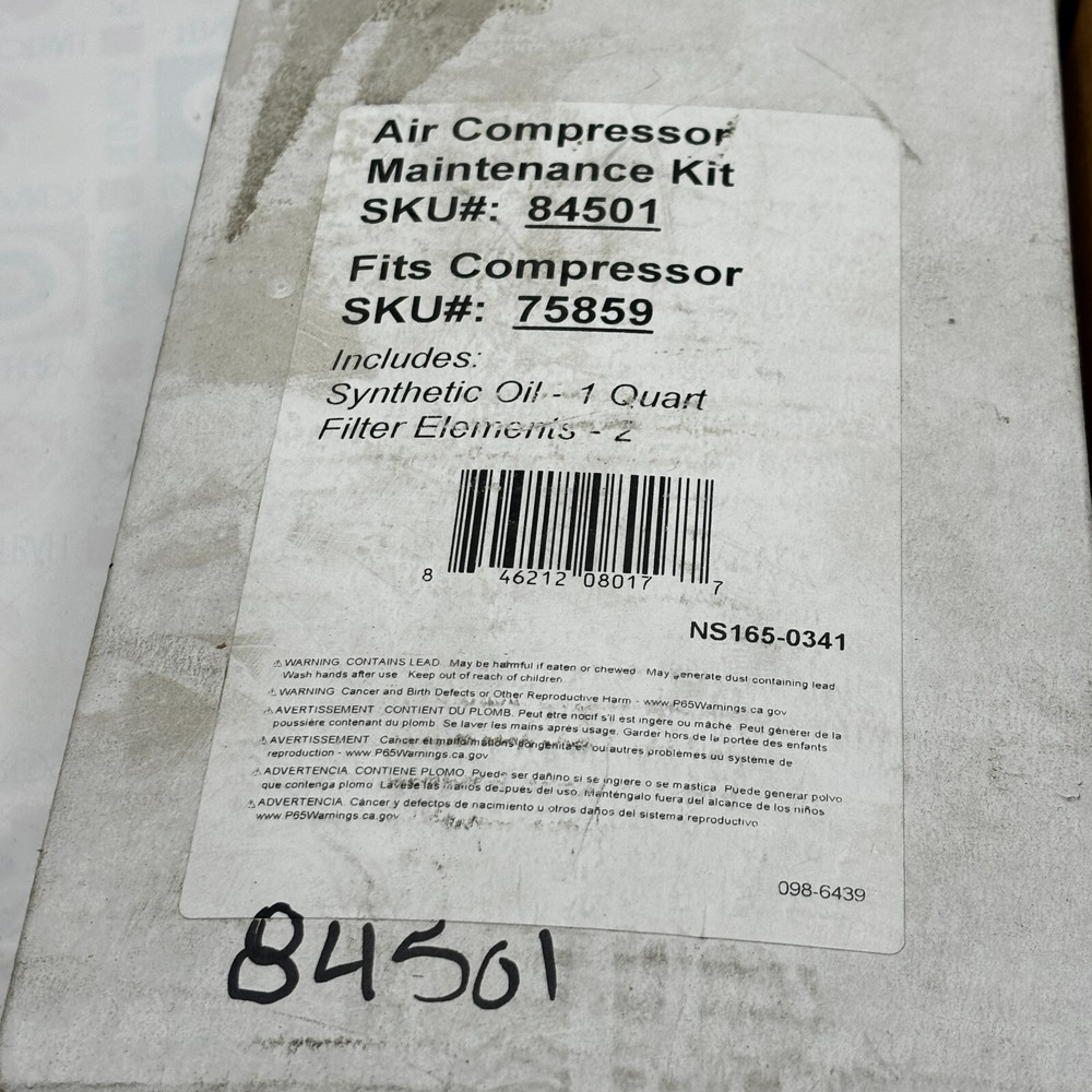 Air Compressor Maintenance Kit 84501 , fits compressor 75859 ⭐