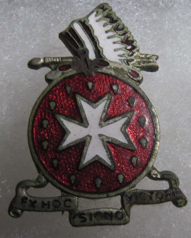 Army crest DI DUI ww2 PB pinback  14th FIELD ARTILLERY BATTALION  fa bn meyer