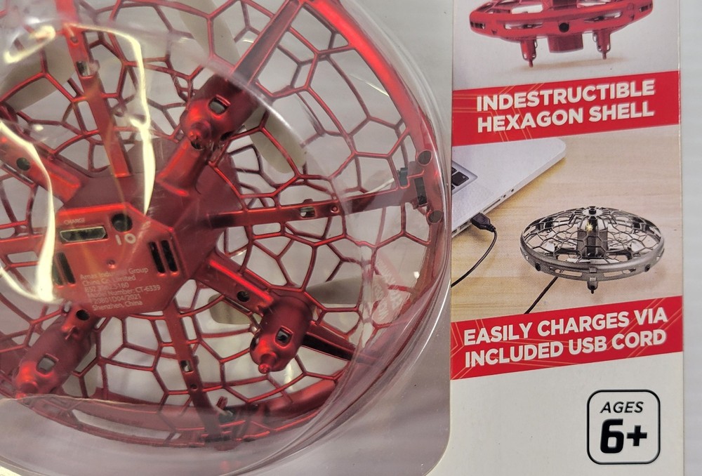 *D) The Original Hover Drone Star 360° Motion Controlled UFO - Red