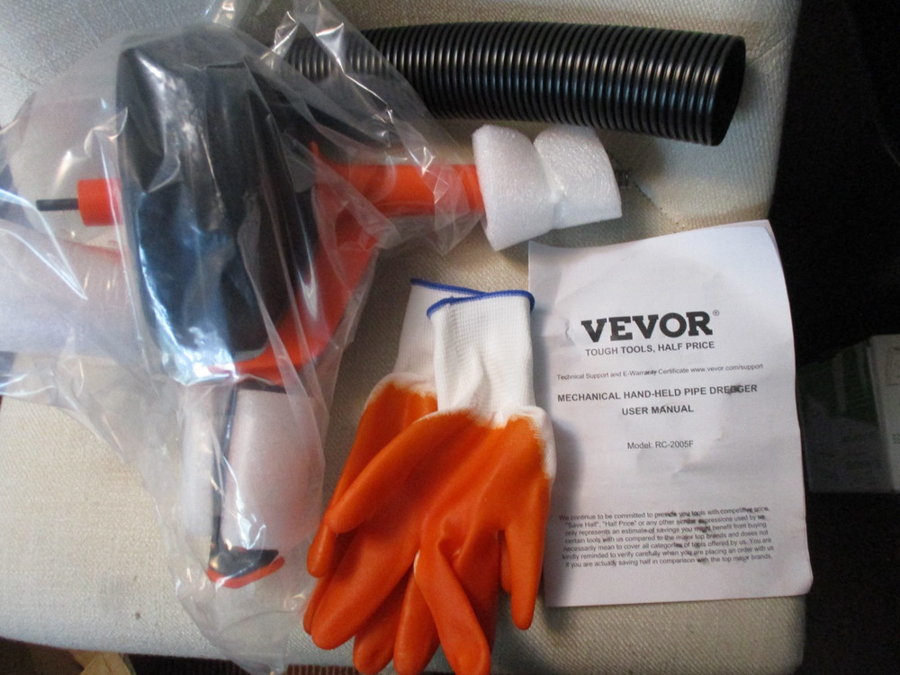 Vevor Mechanical Hand-Held Pipe Dredger Model RC-2005F 25'
