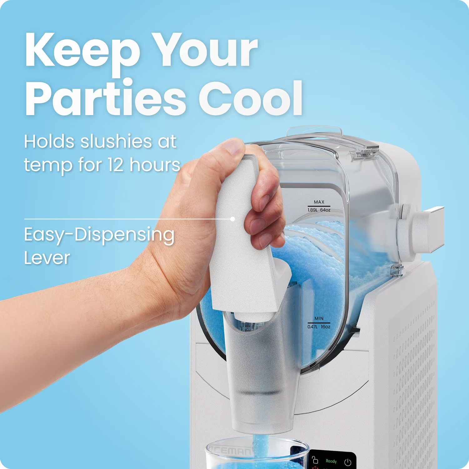 Iceman by Chefman Slush-Ease 88 oz. Total / 64 oz. Drink Capacity Slushy Maker