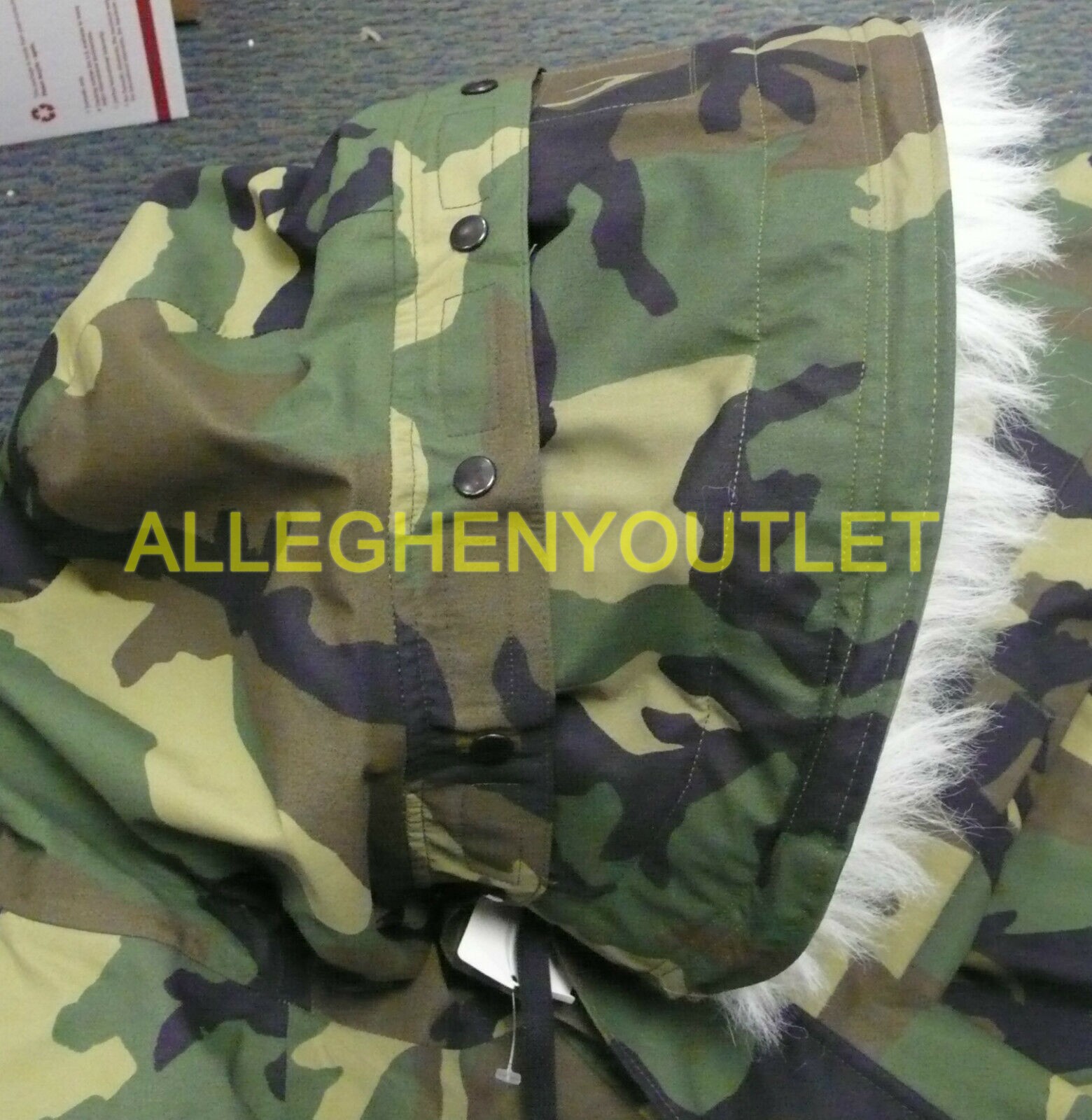 FUR RUFF ATTACHMENT for ECWCS Woodland Goretex Parka Jacket Hood X-Large NEW