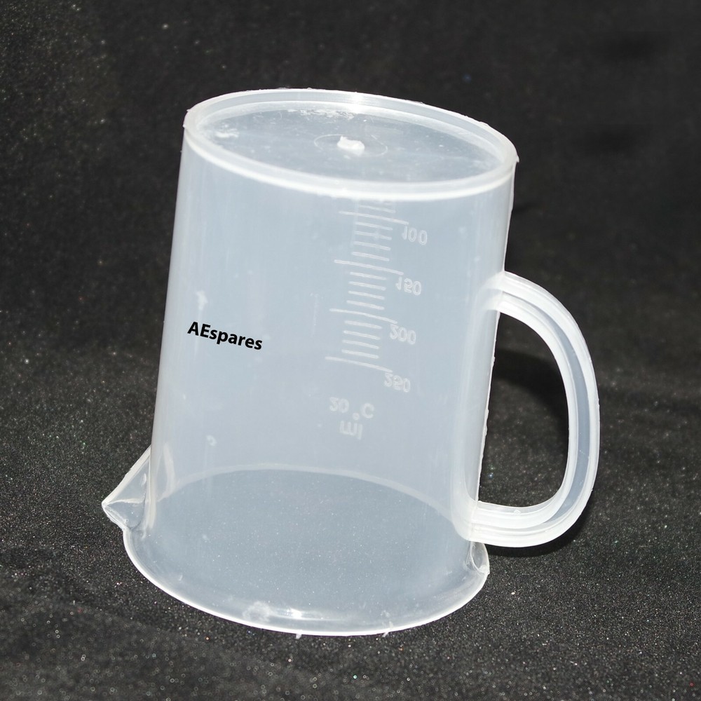 250ml Transparent Plastic Beaker Liquid Measuring Jug Cup With Handle