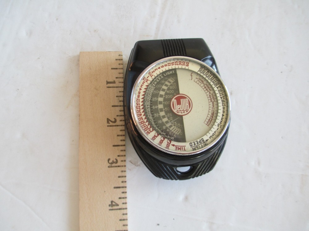 Working DeJur-Amsco Vintage Light Meter Bakelite & Case Camera Model 40 C79
