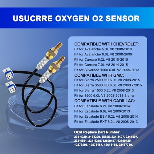 2PCS 213-4229 Oxygen O2 Sensor Compatible with