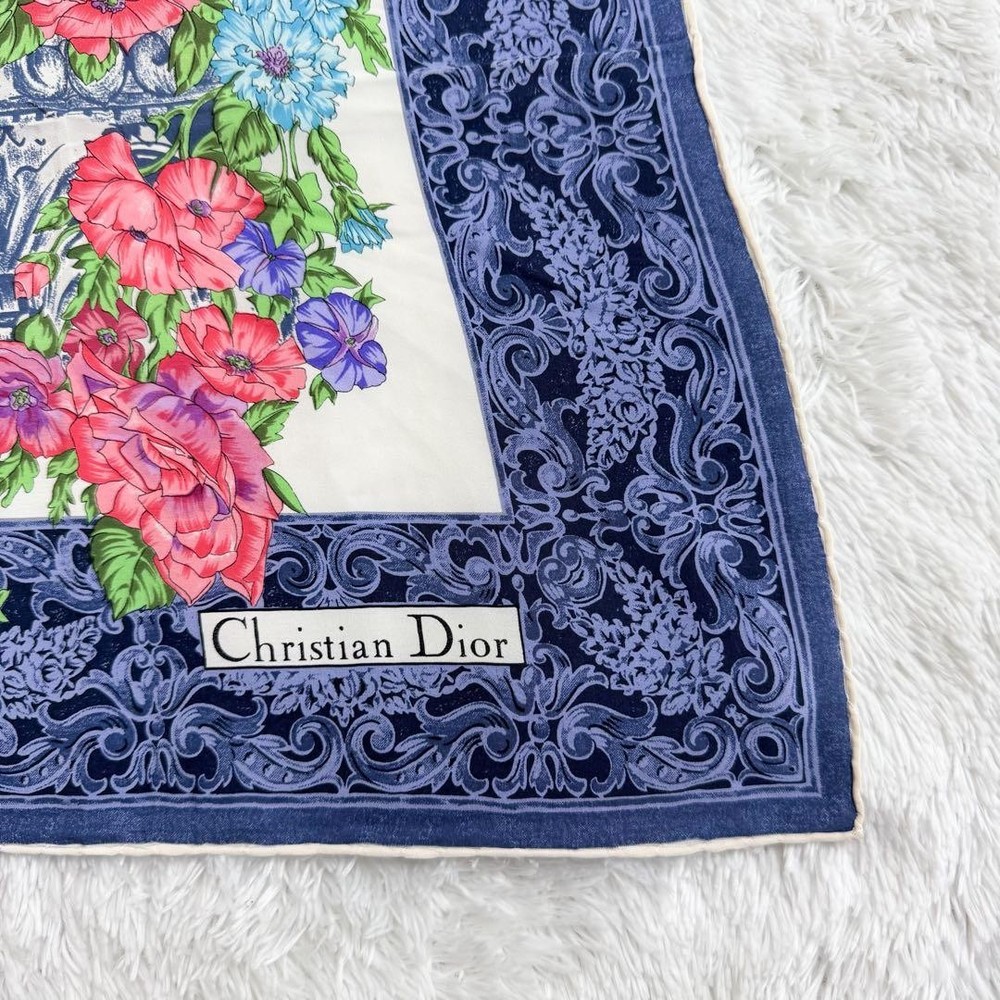 Christian Dior Large Scarf Floral Pattern
