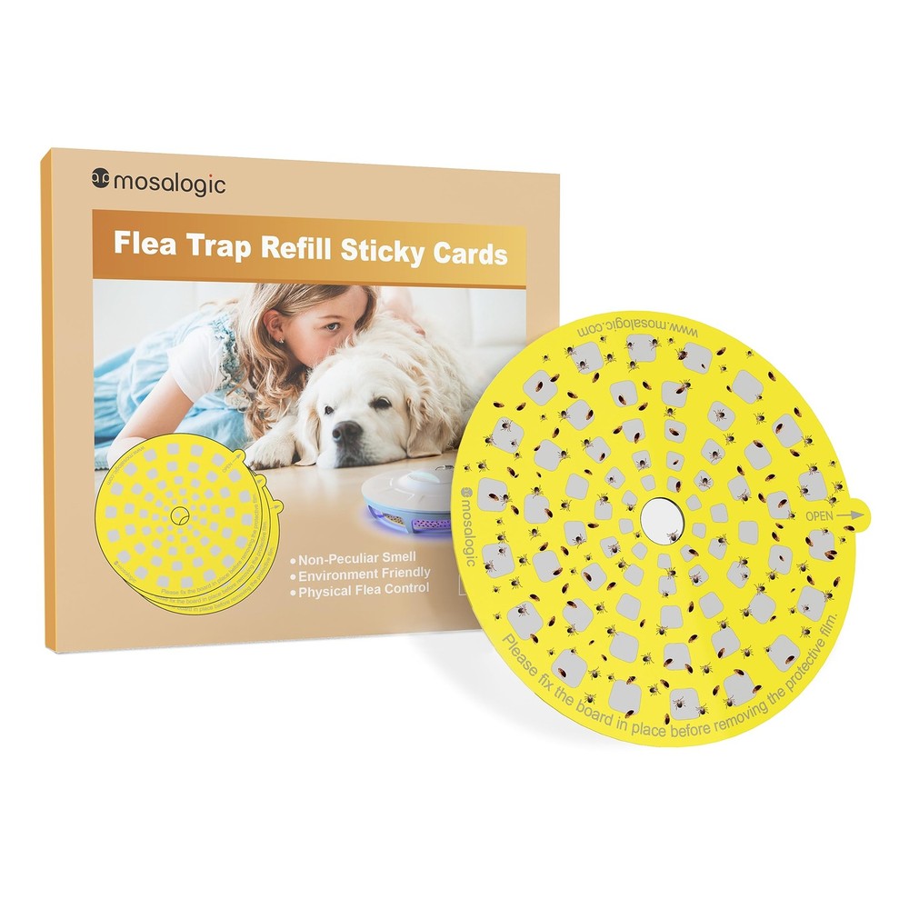 Flea Light Trap Refills Replacement Sticky Cards Flea Trapper Glue Boards Ref...